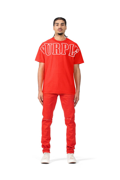P101 RELAXED FIT TEE - Red