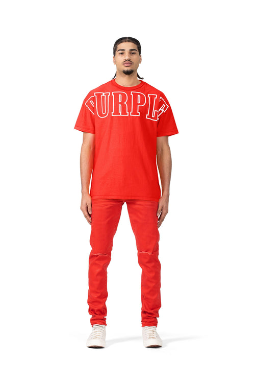 P101 RELAXED FIT TEE - Red