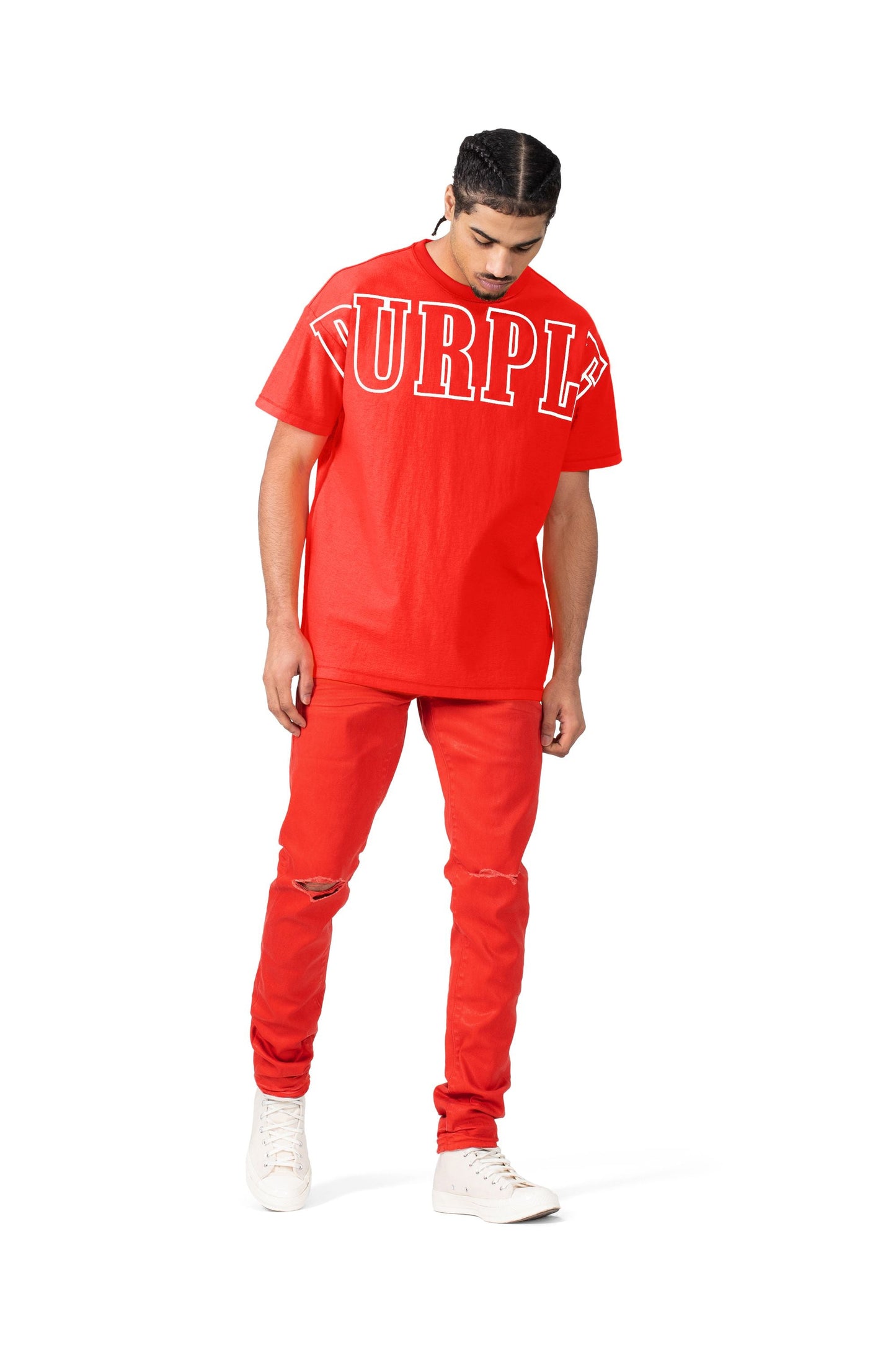 P101 RELAXED FIT TEE - Red