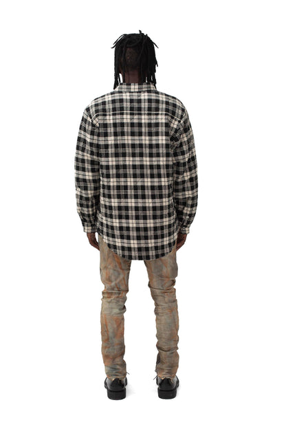 P313 QUILTED JACKET - Black/Off White