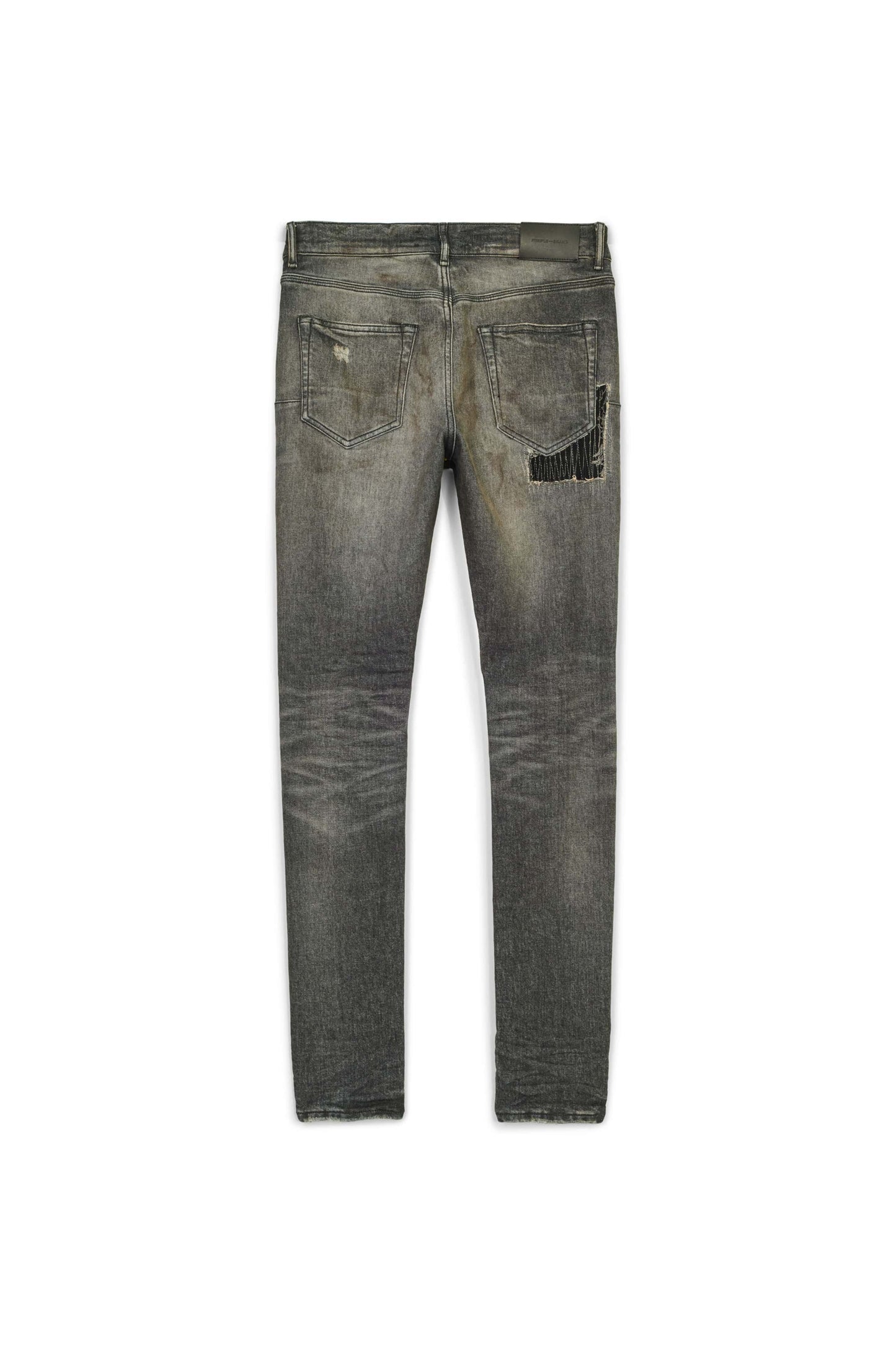 P001 LOW RISE SKINNY JEAN - Tinted Black Repair