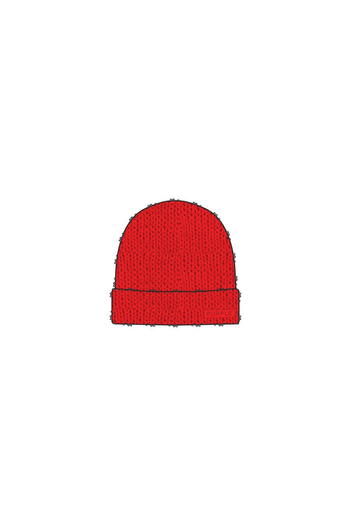 Mohair Purple Brand Beanie