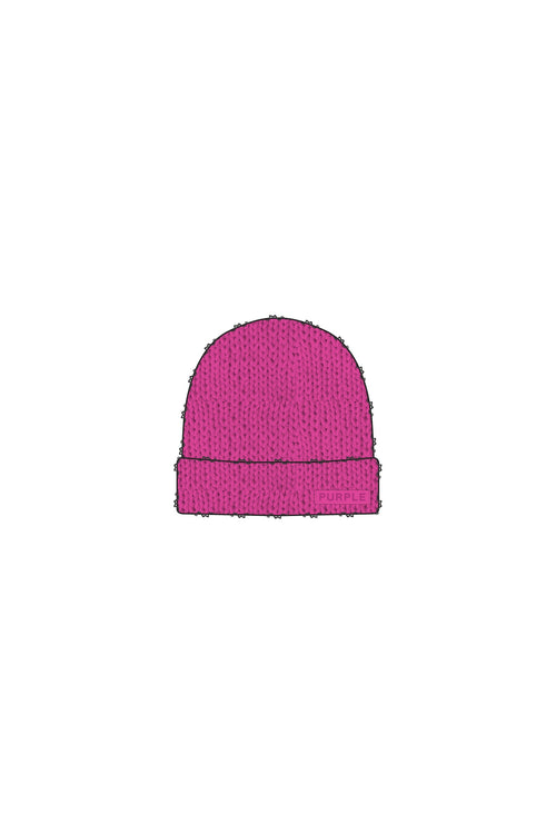 Mohair Purple Brand Beanie