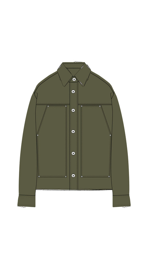 Cropped Twill Shirt