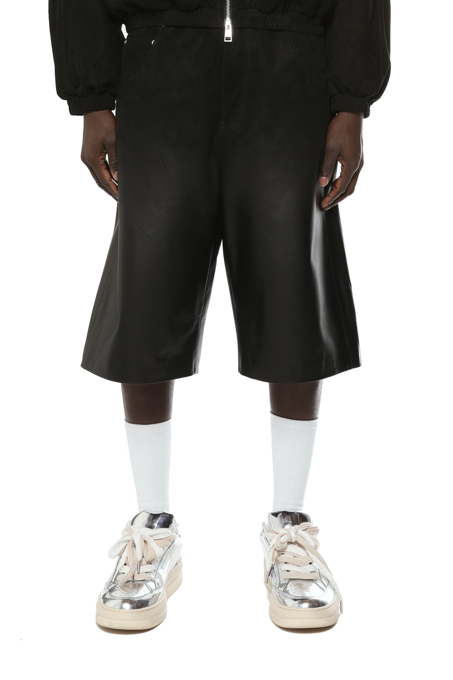 Leather Track Short
