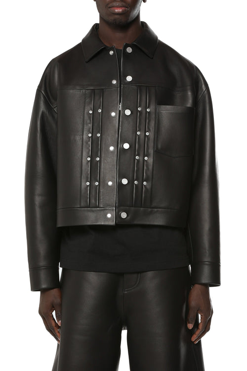Leather Bonded Trucker Jacket