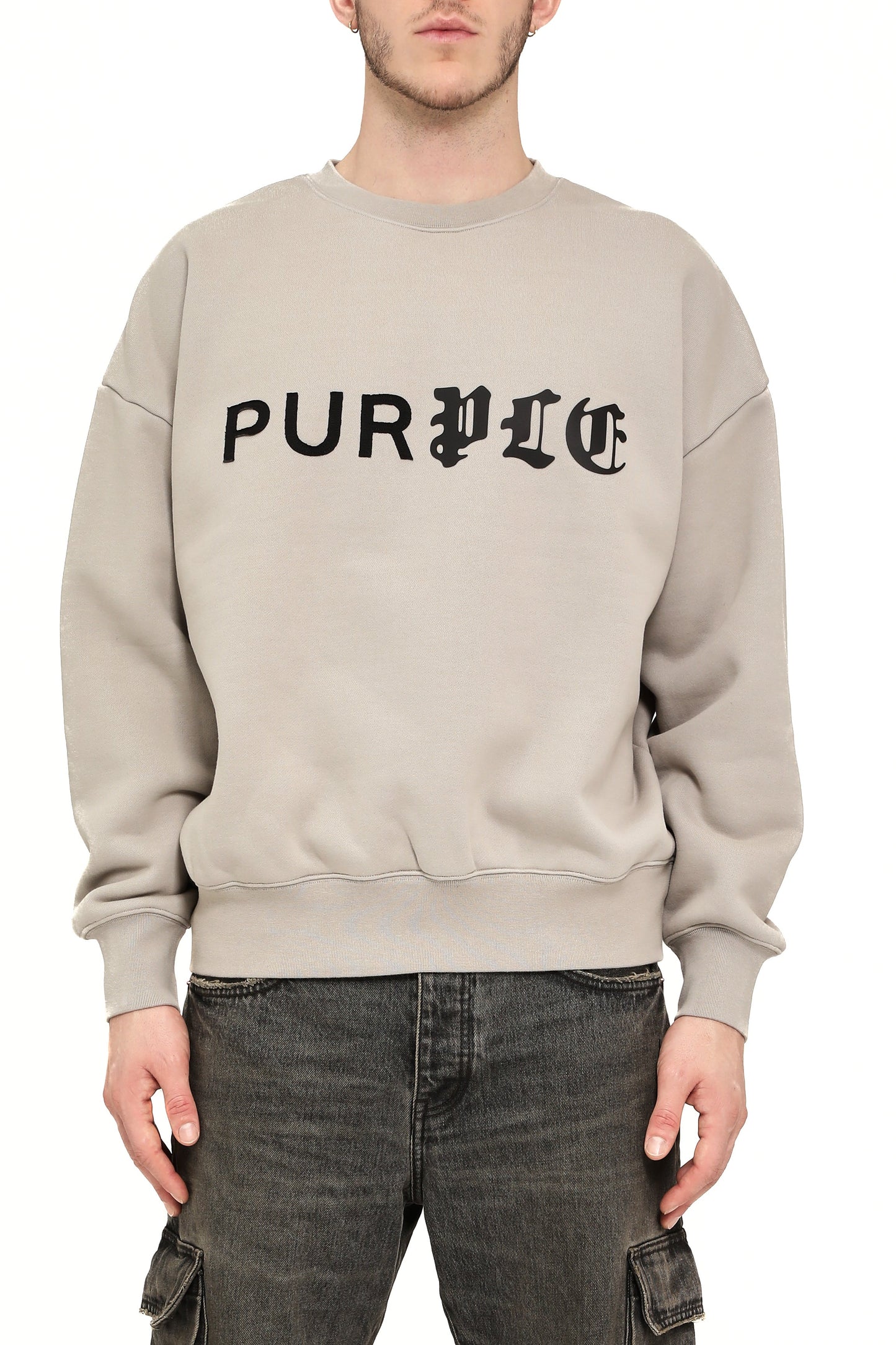 Half & Half Crewneck Sweater
